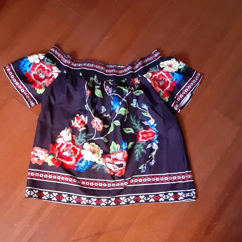 SHEIN Bohemian Off Shoulder Top